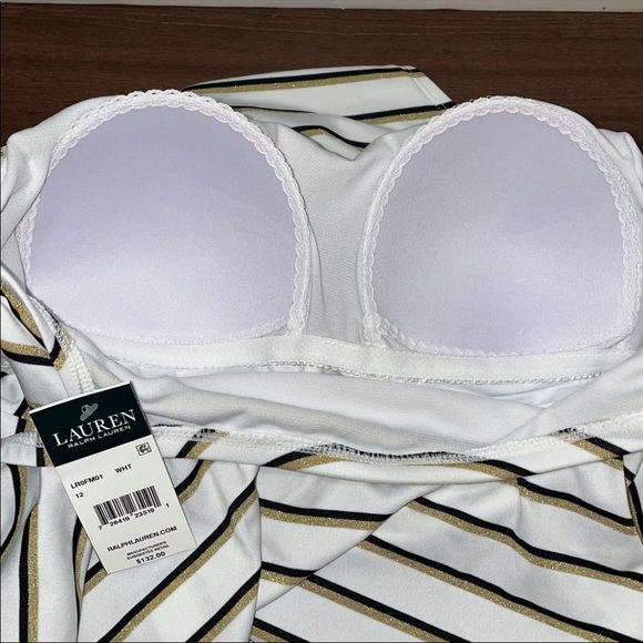 Ralph Lauren Striped Ruffle Swimsuit - Picture 8 of 10